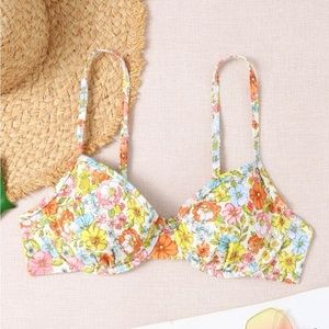 🍊 bikini top | floral underwire | ROMWE | size medium